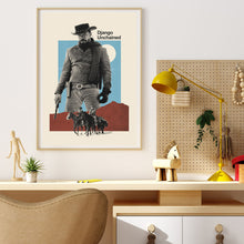 Django Unchained Mid Century Movie Poster  Film Posters  Minimalist Movie Poster    Wall Art Poster 1305120615