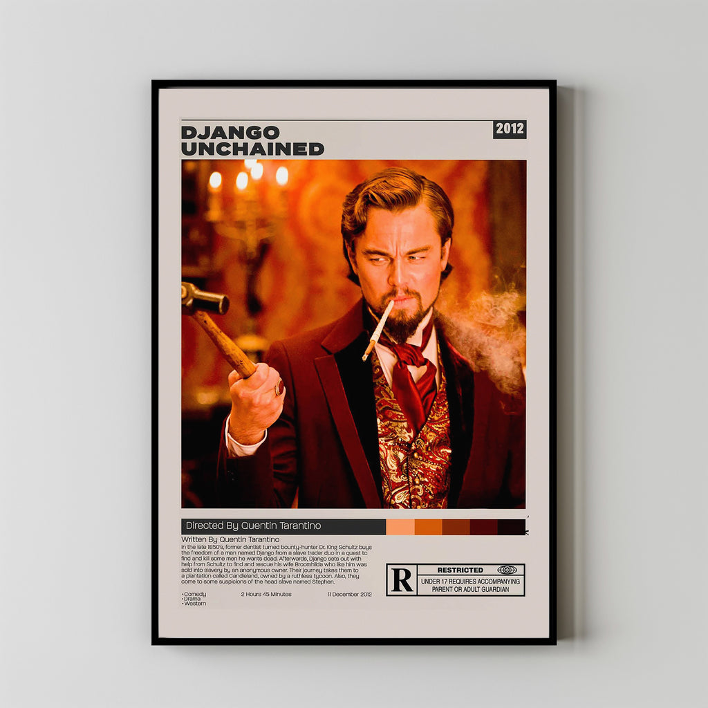 Django Unchained Poster, Quentin Tarantino, Minimalist Movie