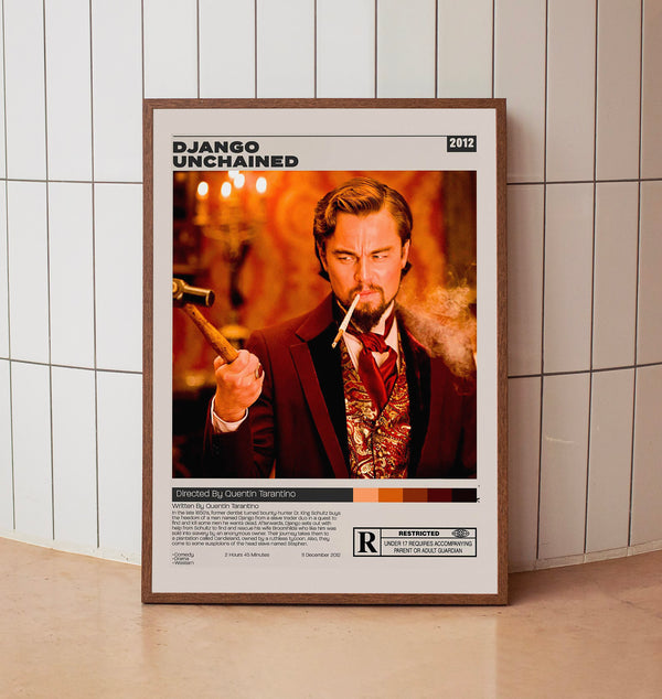 Django Unchained Poster, Quentin Tarantino, Minimalist Movie Poster