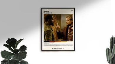 Django Unchained  Quentin Tarantino, Minimalist Movie Poster, Vintage Retro Art Print, Custom Poster, Wall Art Print 992091050