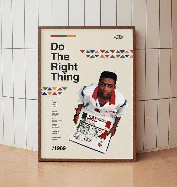 Do The Right Thing Wall Art Print - Spike Lee - Midcentury Vintage Minimalist  Movie Poster