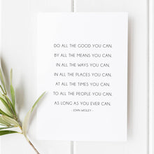 Do all the good you can - John Wesley - Scripture art - Bible verse wall art - Bible Verses - bible verse prints - Christian wall art 1678866613