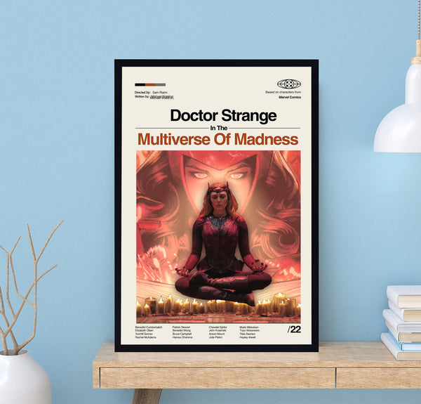 Doctor Strange In The Multiverse Of Madness Poster, Midcentury Art, Minimalist Art, Movie Poster, Vintage Poster, Modern Poster, Wall Art 1731050271