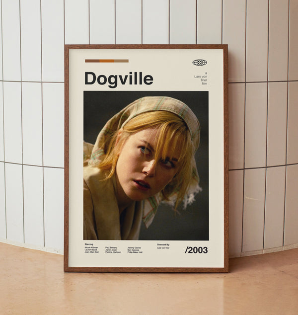 Dogville Vintage Movie Poster - Lars von Trier Nicole Kidman - Minimalist Midcentury Wall Art Print 1549301451