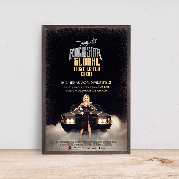 Dolly Parton Rockstar Global First Listen Event Movie Poster Horror- Room Decor Wall Art - Canvas Fabric Print - Poster Gift 1617654285