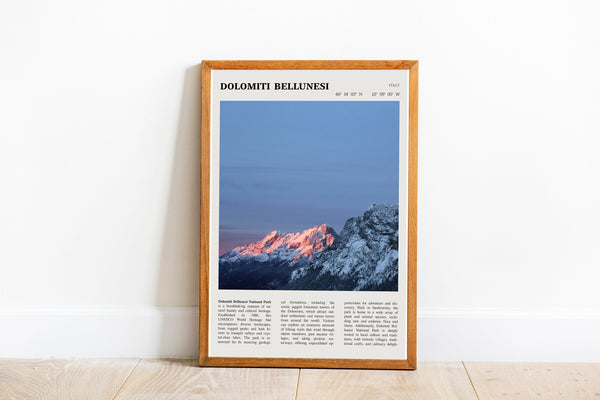 Dolomiti Bellunesi National Park Wall Art Poster Poster  Dolomiti Bellunesi National Park Poster  Art Gift 1685733160