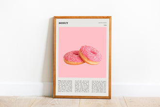 Donut Wall Art Doughnut Kitchen Decor Desert Cute Vintage Pink Poster Poster  Poster  Poster  Art Gift 1687986960