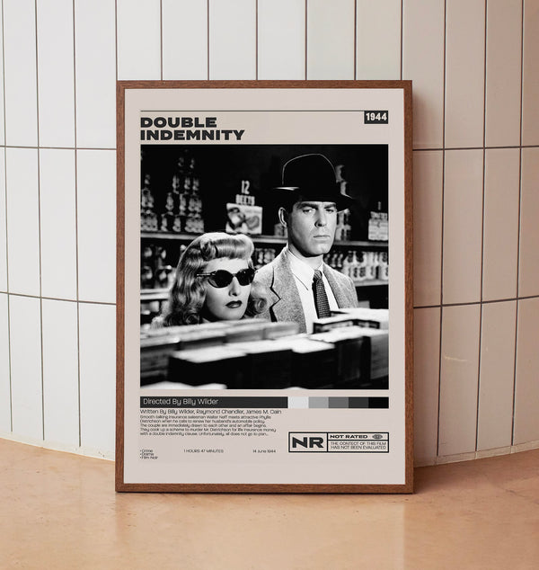 Double Indemnity Poster, Billy Wilder, Minimalist Movie Poster