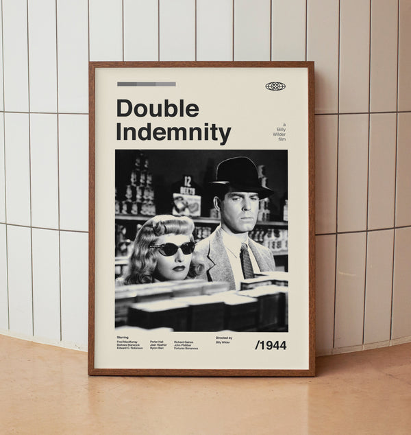 Double Indemnity Wall Art Print - Billy Wilder - Midcentury Vintage Minimalist  Movie Poster 1575733544