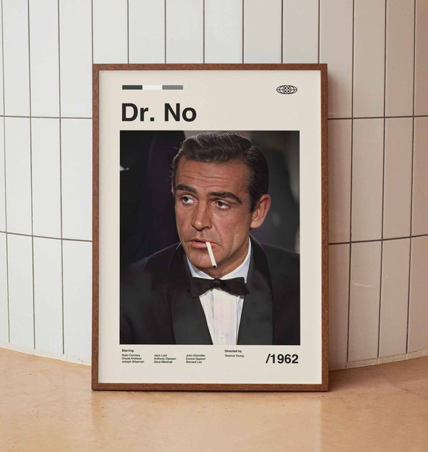 Dr. No James Bond Wall Art Print - Sean Connery Film Poster - British Cinema - Midcentury Art 1678330382