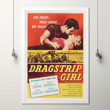 Dragstrip Girl Movie Poster Print, Canvas Wall Art, Room Decor, Movie Art