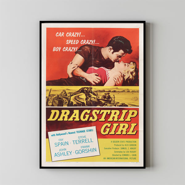 Dragstrip Girl Movie Poster Print, Canvas Wall Art, Room Decor, Movie Art