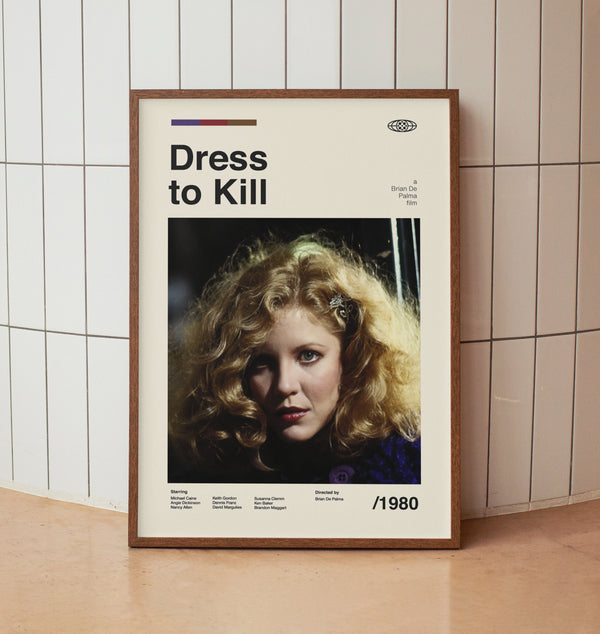 Dress to Kill Vintage Movie Poster - Brian De Palma Holywood Film - Minimalist Midcentury Wall Art Print 1569444280