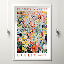 Dublin Flower Market Poster, Ireland Travel Art, Large Modern Poster, Botanical Wall Art, Colorful Wall Art, Floral Wall Art, Travel Poster