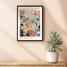 Dublin Flower Market Poster, Ireland Travel Art, Large Modern Poster, Botanical Wall Art, Colorful Wall Art, Floral Wall Art, Travel Poster