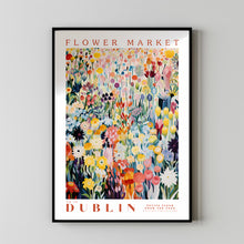 Dublin Flower Market Poster, Ireland Travel Art, Large Modern Poster, Botanical Wall Art, Colorful Wall Art, Floral Wall Art, Travel Poster