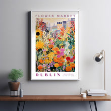 Dublin Flower Market Poster, Ireland Travel Art, Large Modern Poster, Botanical Wall Art, Colorful Wall Art, Floral Wall Art, Travel Poster (5)