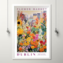 Dublin Flower Market Poster, Ireland Travel Art, Large Modern Poster, Botanical Wall Art, Colorful Wall Art, Floral Wall Art, Travel Poster (5)