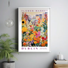 Dublin Flower Market Poster, Ireland Travel Art, Large Modern Poster, Botanical Wall Art, Colorful Wall Art, Floral Wall Art, Travel Poster (5)