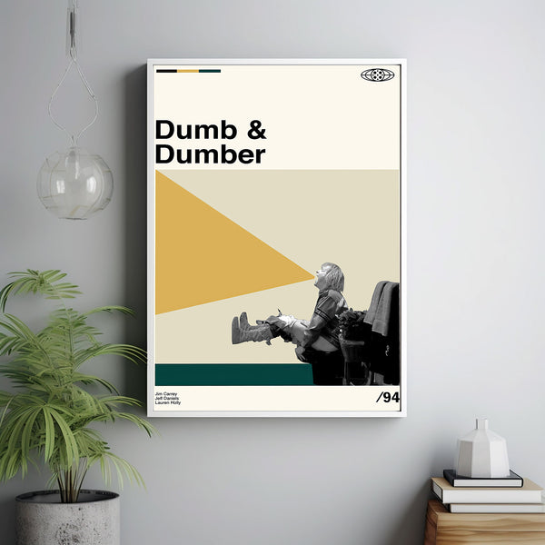 Dumb And Dumber Movie Poster, Dumb And Dumber Movie, Jim Carrey Film, Film Poster, Modern Vintage, Movie Poster, Retro Movie, Home Decor