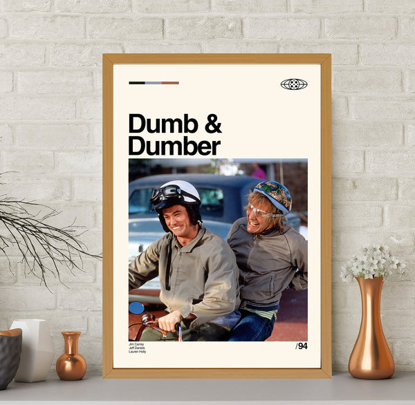 Dumb And Dumber Poster, Dumb And Dumber Print, Midcentury Art, Retro Poster, Minimalist Art, Vintage Poster, Modern Art, Wall Decor