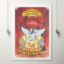 Dumbo Movie Poster Print, Canvas Wall Art, Room Decor, Movie Art