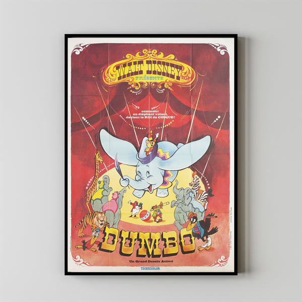 Dumbo Movie Poster Print, Canvas Wall Art, Room Decor, Movie Art