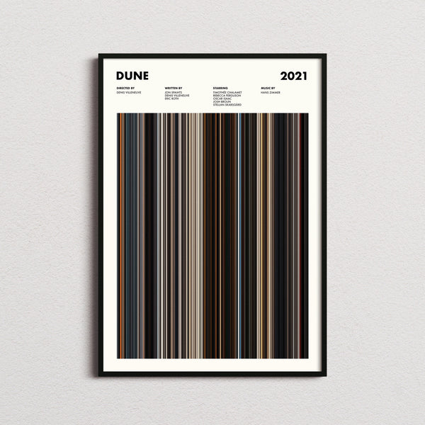 Dune 2021 Movie Barcode Print, Dune Print, Dune Poster, Dune Wall Art, Dune Art Print, Dune Frames Print, Movie Buff Gifts, Movie Posters 1631623801