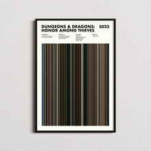 Dungeons and Dragons Honor Among Thieves Movie Barcode Print, Dungeons and Dragons Honor Among Thieves Print, Dungeons and Dragons Poster 1640916970