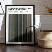 Dungeons and Dragons Honor Among Thieves Movie Barcode Print, Dungeons and Dragons Honor Among Thieves Print, Dungeons and Dragons Poster 1640916970