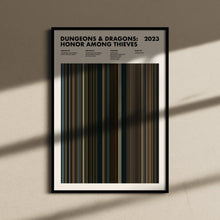 Dungeons and Dragons Honor Among Thieves Movie Barcode Print, Dungeons and Dragons Honor Among Thieves Print, Dungeons and Dragons Poster 1640916970