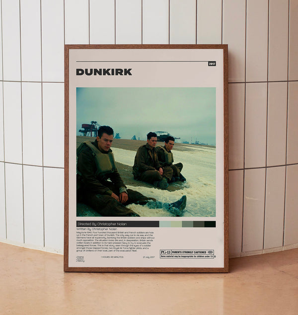 Dunkirk Poster, Christopher Nolan, Minimalist Movie Poster, Vintage Retro Art Print