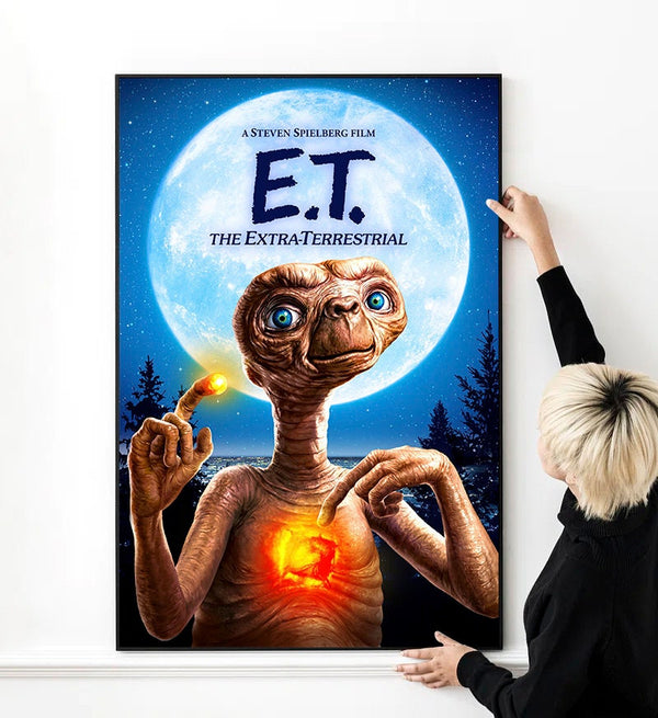 E.T. the Extra-Terrestrial Movie Poster High Quality Print Photo Wall Art Canvas Cloth Multi size - 16x24 1540737341