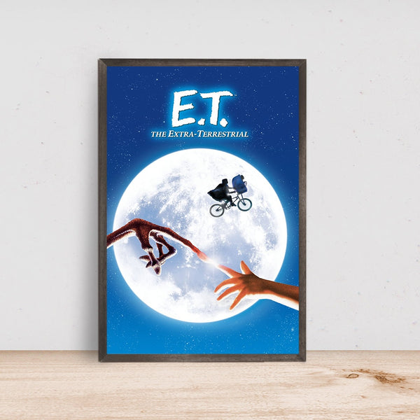 E.T. the Extra Terrestrial Movie Poster - Room Decor Wall Art - Canvas Fabric Print - Poster Gift 1654610605