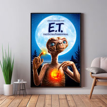 E.T. the Extra Terrestrial Movie Poster - Room Decor Wall Art - Canvas Fabric Print - Poster Gift 1527138724
