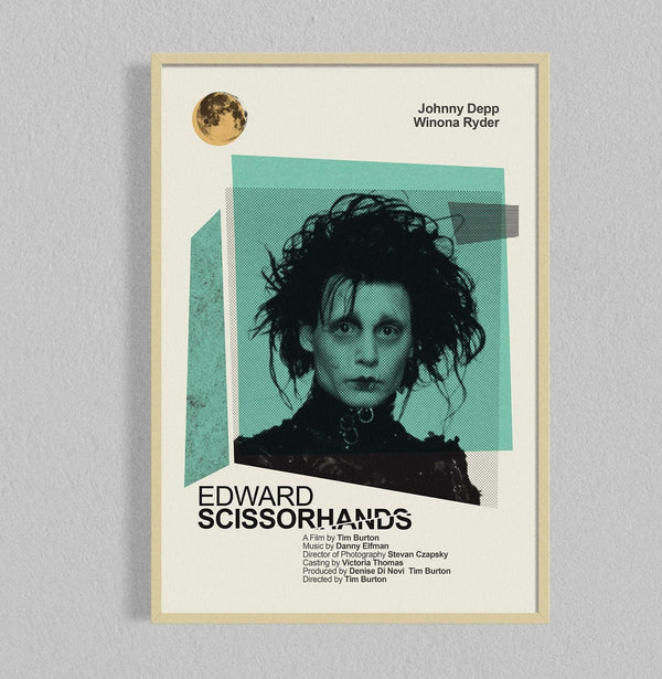 Edward Scissorhand Mid Century Movie Poster  Film Posters  Minimalist Movie Poster    Wall Art Poster 976173809