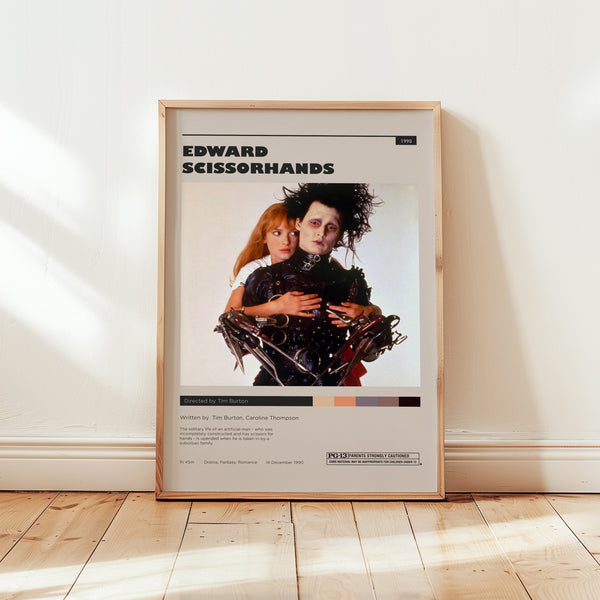 Edward Scissorhands Poster, Dianne Wiest Wall Art, Minimalist Wall Decor, Tim Burton Classic Film Print, Gift for Movie Lovers 1748341465