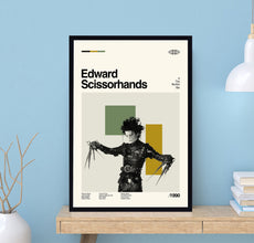 Edward Scissorhands Poster, Edward Scissorhands Print, Tim Burton, Retro Poster, Minimalist Art, Vintage Poster, Midcentury Art, Wall Decor 1731658339
