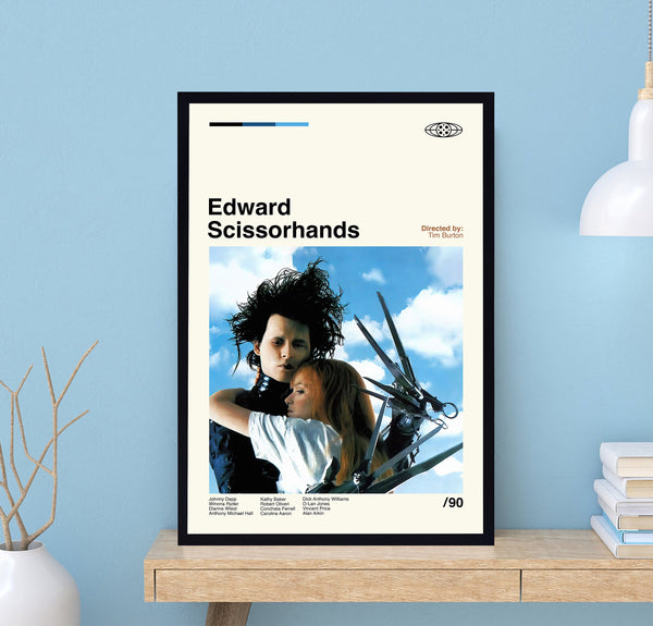 Edward Scissorhands Poster, Tim Burton, Midcentury Art, Minimalist Art, Movie Poster, Vintage Poster, Modern Poster, Retro Poster, Wall Art 1717473874