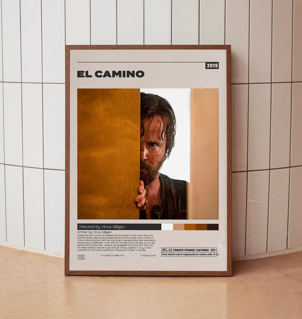 El Camino A Breaking Bad Movie, Vince Gilligan, Minimalist Movie Poster