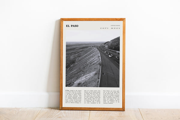 El Paso Texas Wall Art Poster Poster  El Paso Texas Black White Poster  Poster  Art Gift 1680452598