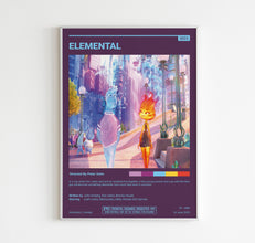 Elemental Movie Poster  Bernie  Wade  Ember  Elemental Print  Elemental  Elemental poster  Vintage Retro Art Print  Wall Art Print 1598532162