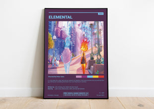 Elemental Movie Poster  Bernie  Wade  Ember  Elemental Print  Elemental  Elemental poster  Vintage Retro Art Print  Wall Art Print 1598532162