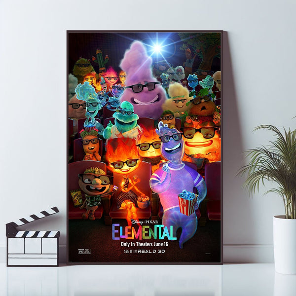 Elemental, Movie Poster, Wall Art Prints, Art Poster, Canvas Material Gift, Keepsake, Home Decor, Live Room Wall Art 1591012497