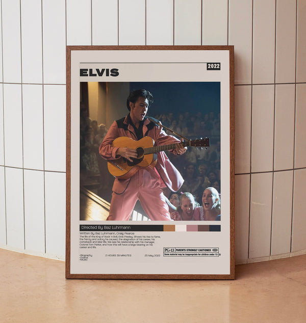 Elvis Movie Poster, Baz Luhrmann, Minimalist Movie Poster