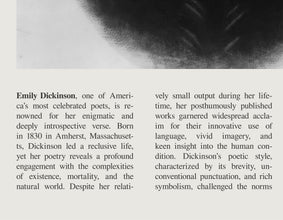 Emily Dickinson Wall Art Poster Poster  Emily Dickinson Poet Black White Poster  Poster  Art Gift 1687919602