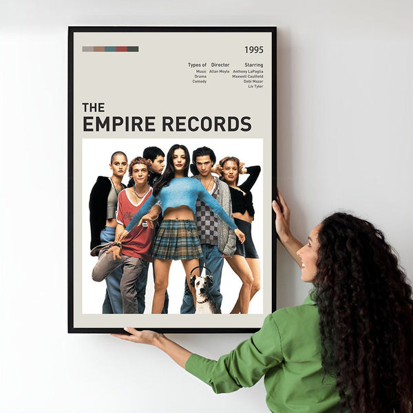 Empire Records Movie Poster  Minimalist  Midcentury Poster  Wall Art Print  Retro Movie Poster 1733050252 - Copy