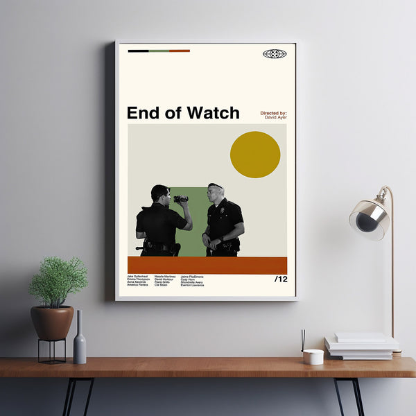 End of Watch Poster, End of Watch Print, David Ayer, Minimalist Poster, Minimalist Wall Art, Home Decor, Custom Poster, Wall Art Print