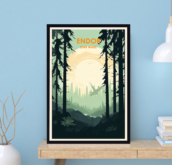 Endor Poster, Endor  Movie Poster, Star Wars Poster, Vintage Poster, Minimalist Art, Movie Poster, Vintage Print, Modern Art, Wall Decor 1717479618