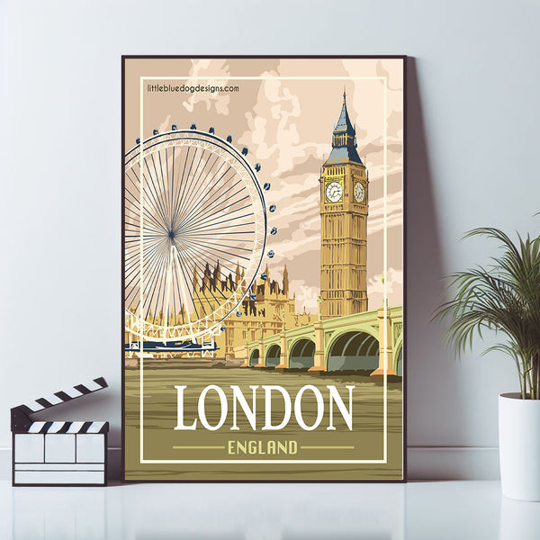 England London, Vintage Poster, Wall Art Prints, Art Poster, Canvas Material Gift, Keepsake, Home Decor, Live Room Wall Art 1579791992
